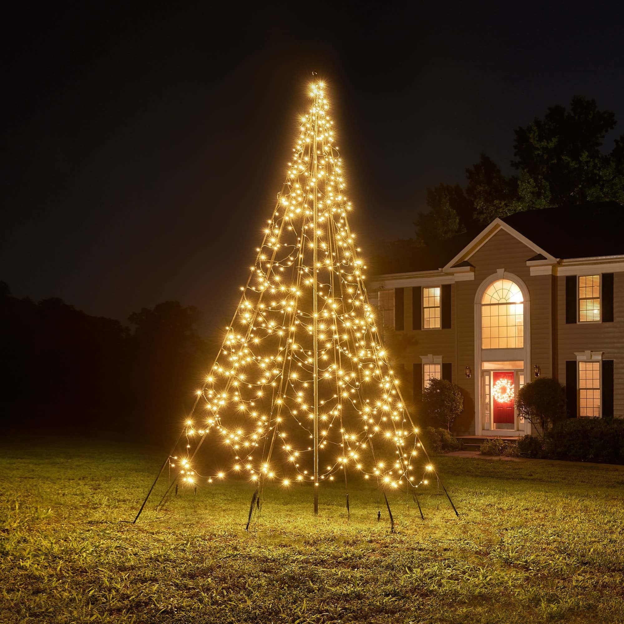 4 m LED Christmas tree with pole for the garden?