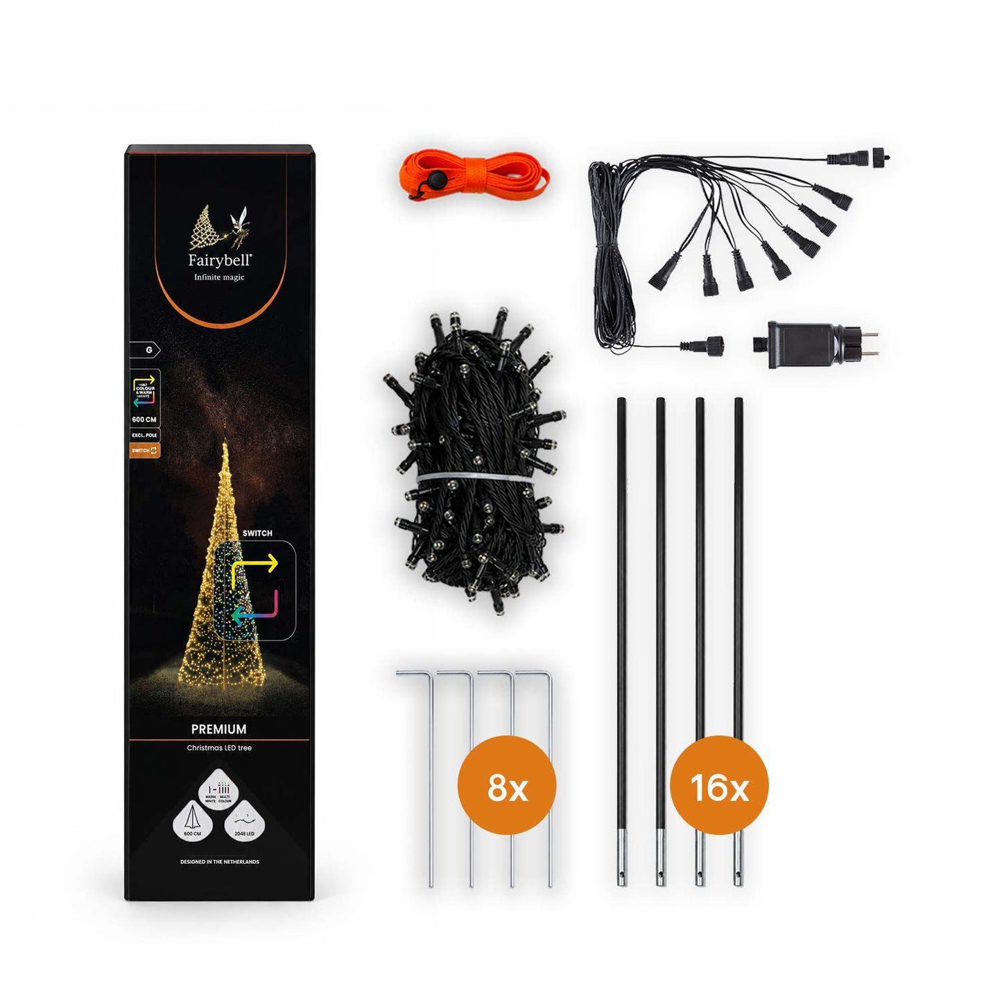 Fairybell Premium | 6 Meter | 2048 LED-Lichter | Luminous Switch |