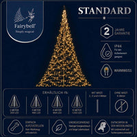 Fairybell Standard | 3 Meter | 480 LED-Lichter | Inklusive Mast | Warmweiß