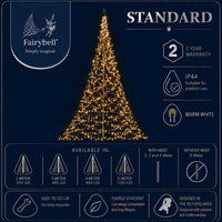 Fairybell Standard | 3 Meter | 480 LED-Lichter | Inklusive Mast | Warmweiß
