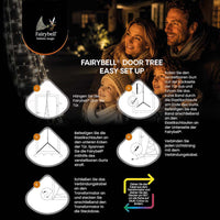 Fairybell Premium | Tür-Weihnachtsbaum | 2,1 Meter | 120 LED-Lichter | Luminous Switch |
