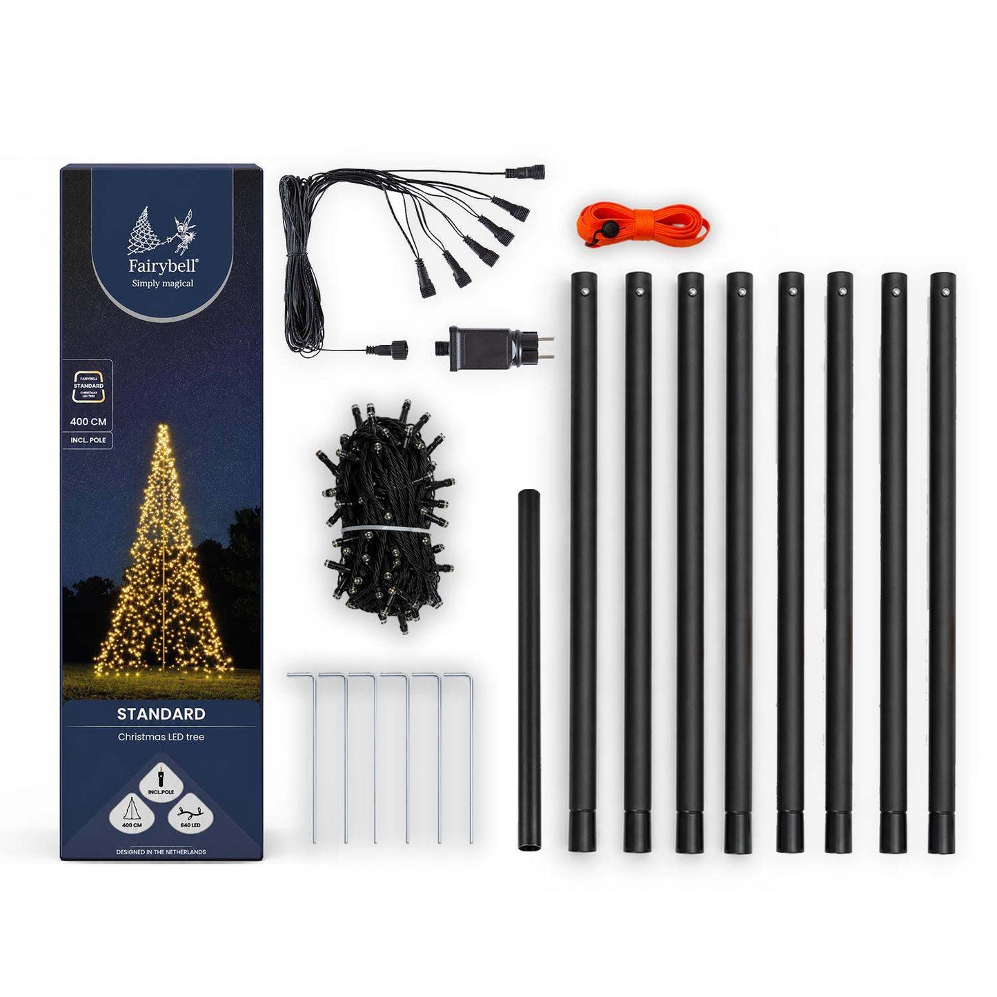 Fairybell Standard | 4 metre | 864 LED lights | Including pole | Warm white