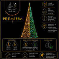 Fairybell Premium | 3 metre | 576 LED lights | Including pole | Luminous Switch