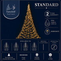 Fairybell Standard | 2 metres | 300 LED lights | Includes pole | Warm white |