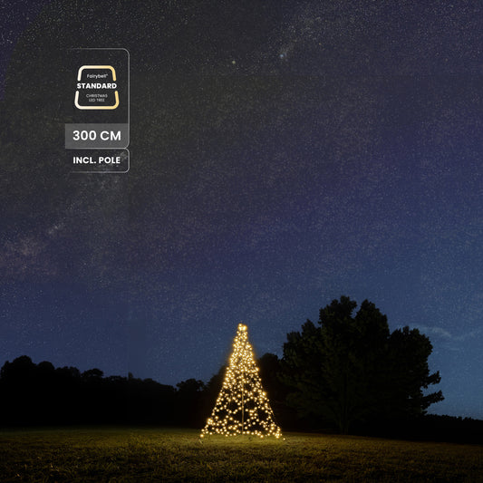 Fairybell Standaard | 3 meter | 480 LED-lampjes | Inclusief mast | Warm wit | Pre-order