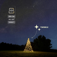 Fairybell Standaard | 3 meter | 480 LED-lampjes | Inclusief mast | Warm wit | Twinkle | Pre-order