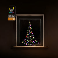 Fairybell Premium | Window Christmas Tree | 1.25 metre | 64 LED lights | Luminous Switch |