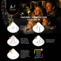 Fairybell Premium | Raamkerstboom | 1,25 meter | 64 LED-lampjes | Luminous Switch | Pre-order