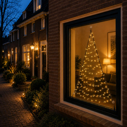 Fairybell Premium | Window Christmas Tree | 1.25 metre | 64 LED lights | Luminous Switch |