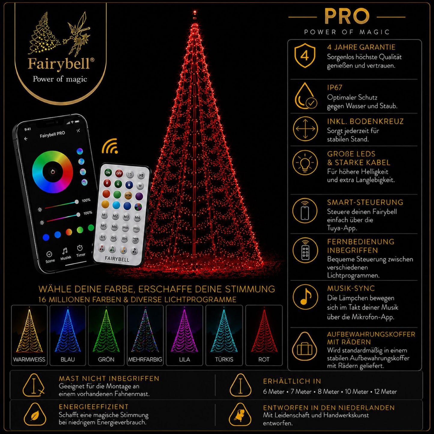 Fairybell Pro | 6 Meter | 1152 LED-Lichter | Smart Magic |