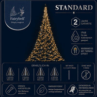 Fairybell Standard | 6 metre | 1200 LED lights | Including pole | Warm white | Twinkle