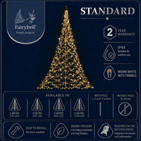 Fairybell Stand-alone Tree | 2 Metre | 300 LED lights | Incl. mast | Warm white | Twinkle