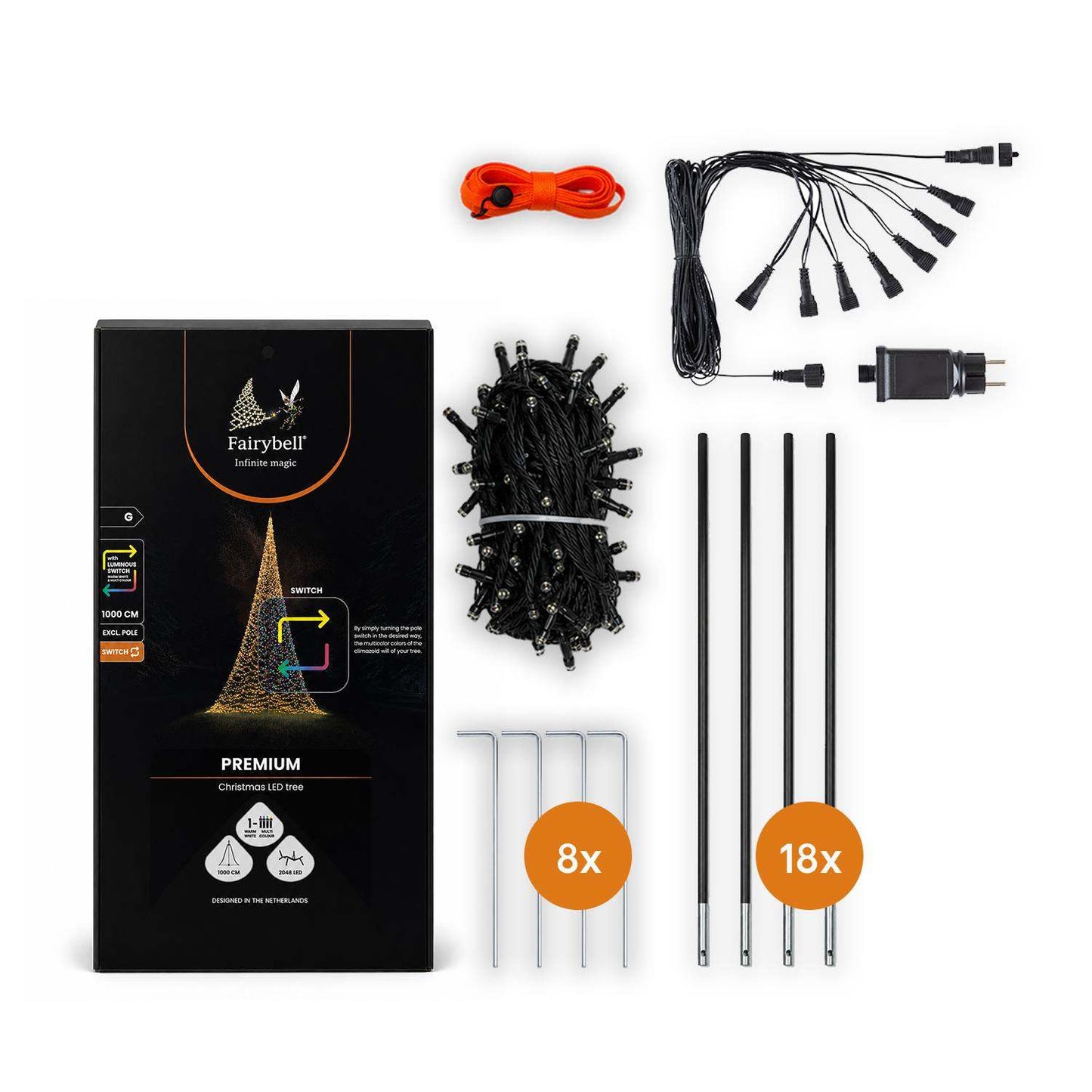 Fairybell Premium | 10 Metre | 8000 LED Lights | Luminous Switch |