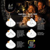 Fairybell Premium | Tür-Weihnachtsbaum | 2,1 Meter | 120 LED-Lichter | Luminous Switch |